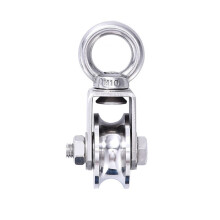 Swivel Pulley 304 Stainless Steel Detachable Heavy Duty Cable Single Pulley Block Wheel for Wire Rope
