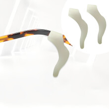 Glasses Grips, Anti-slip Ear Hooks for Eyeglasses – 2Pcs Soft Silicone Sleeves, Compatible with Most Frames, Clear, 1.17"