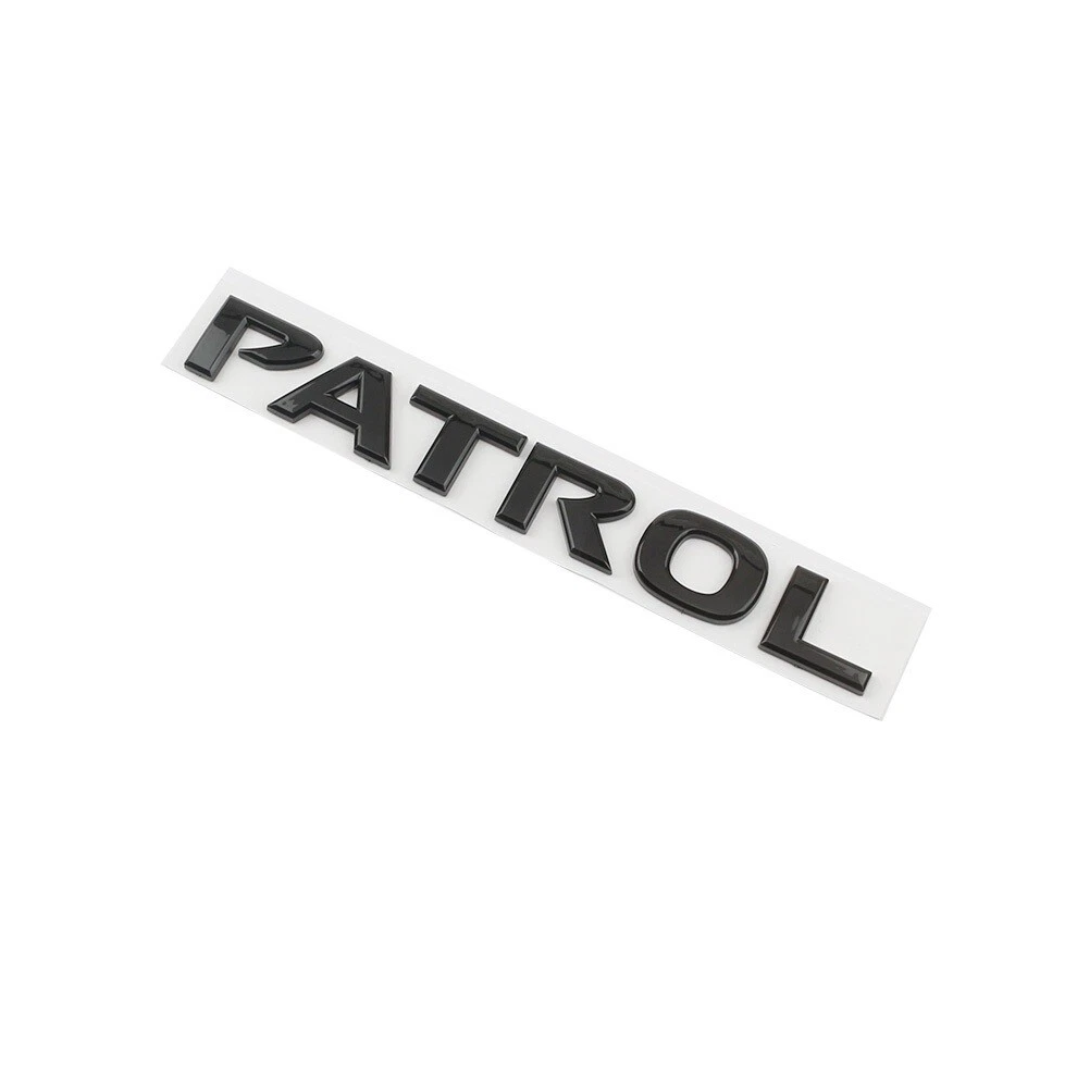 (Black) Patrol Badge Emblem, Rear Emblem Trunk Badge Car Back Sticker For Nissan Gu Y62 Black 4069369390579