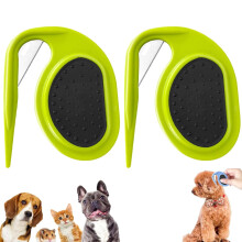 Knotting Comb for Cats and Dogs 2 Pcs Green