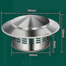 (As show, 160mm) Stainless steel stove pipe cover - chimney rain cap grille