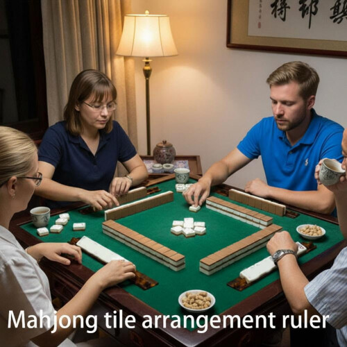 1 τεμάχιο Rack Mahjong 20 ιντσών, κυματιστή άκρη με ενσωματωμένους μαγνητικούς ωθητήρες, 1