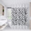 White cobble pattern plastic shower curtain71x71inches 1