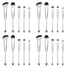 4X Make-Upborstels met Kralen Siliconen Kralen DIY Make- Cosmetische Borstels Kit met Kralenborstels voor Doe-Het-Zelf