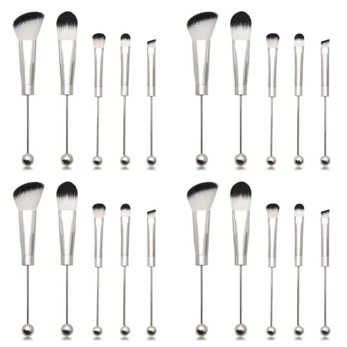 4X PerlenföRmige Make--Pinsel, Silikonperlen, DIY-Make--Kosmetikpinsel, Perlenpinsel-Set zum Selbermachen
