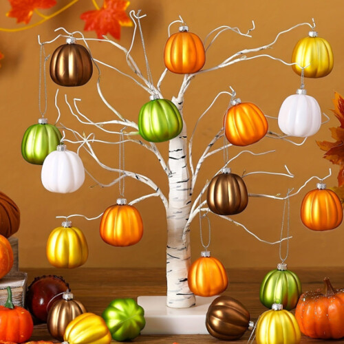 Abóbora de plástico decorativa para Halloween, resistente às intempéries (1 peça). 1