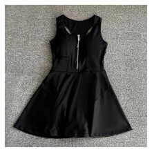 Tennis skirt casual half-zip high-waist fitness dress