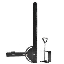 (As show, One size) Multifunctional Movable Guide Ruler 550mm Woodworking Tool for Measuring Length and Angles