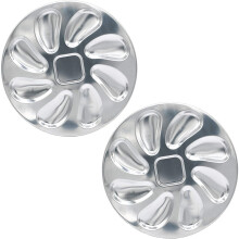 2-Pack Stainless Steel Oyster Plate & Serving Tray - Shell-Shaped Platter for Baking, Grilling & Elegant Seafood Presentation