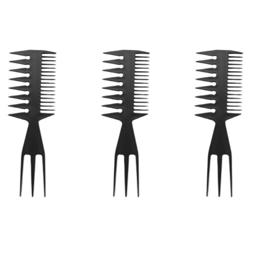3X Double-Sided Wide Tooth Styling Comb Hair Fork Comb Beauty Salon Tool