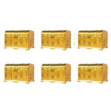 6X Pirate Treasure Chest Decorative Treasure Chest Keepsake Jewelry Box Toy Treasure Boxes Party Decor Large Size