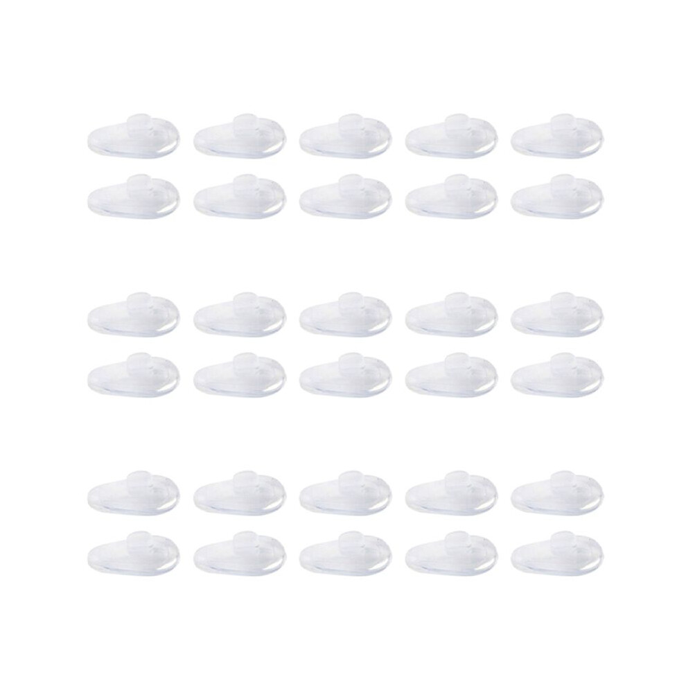 Photos - Razor / Razor Blade Soft Elliptical Silicon Nose Pad for Glasses (Transparent, 15 Pairs)