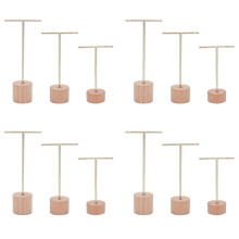 12Pcs T Bar Boucle D'Oreille PréSentoir avec des Porte-Bijoux de Base en Bois Suspendus Organisateur de Bijoux pour les Accessoires de Photographie B