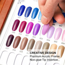3X 216 Farben Nagel Spitzen Display Buch DIY Nagel Kunst Zeigt Regal Gel Farb Karte Diagramm Malerei Display Board Weiß