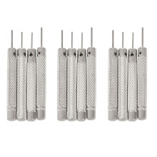 12-Teiliges Uhrenreparaturwerkzeug Stifttreiber 0,7 mm / 0,8 mm / 0,9 mm / 1,0 mm Uhrmacherband, Armband, Stahlstanzer, Gliederstiftentferner