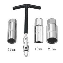 2X Kit di Attrezzi per La Riparazione di Motociclette per Auto Chiave A Bussola per Strumento di Rimozione Della Candela 16Mm /18Mm/21MmT-Handle