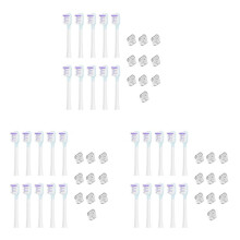 30X para Cabeças de Escova de Dente Elétrica de Substituição de Gama Completa Versão Limpa Estilo Branco Brilhante