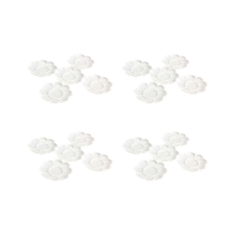 20Pcs Plastic Nail Art Paint Color Mixing Palette Plate Disk Essential Tool