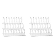2X Clear 24 Bits Acrylic Watch Display Holder Stand Rack Showcase Tool Transparent Wristwatch Stand Case Bracelet Hold
