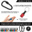 4Sets Hex Shank Screwdriver Bits Holder, Bit Holder Keychain for Impact Driver with Black Carabiner 3