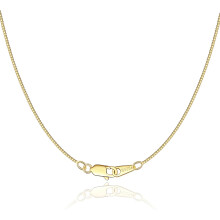 (22 Inch, 18k gold plated) HKEDES 18K Gold Plated 925 Sterling Silver Chain Necklace for Women Girls