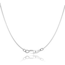(22 Inch, shiny silver) HKEDES 18K Gold Plated 925 Sterling Silver Chain Necklace for Women Girls
