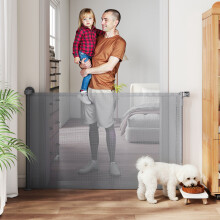 PawHut Stair Gate for Dogs, Pet Gate, Extends to 140 cm Wide & 93 cm Tall