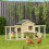 PawHut Gallinero Marrón 204 x 85 x 93 cm 2
