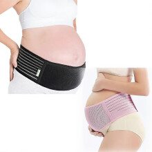 (As show, One size) 2Pcs Maternity Belly Belt - Soft Breathable Maternity Belly Support Belt - Pelvic Support Belt, Black, Pink XL,2024 Ping