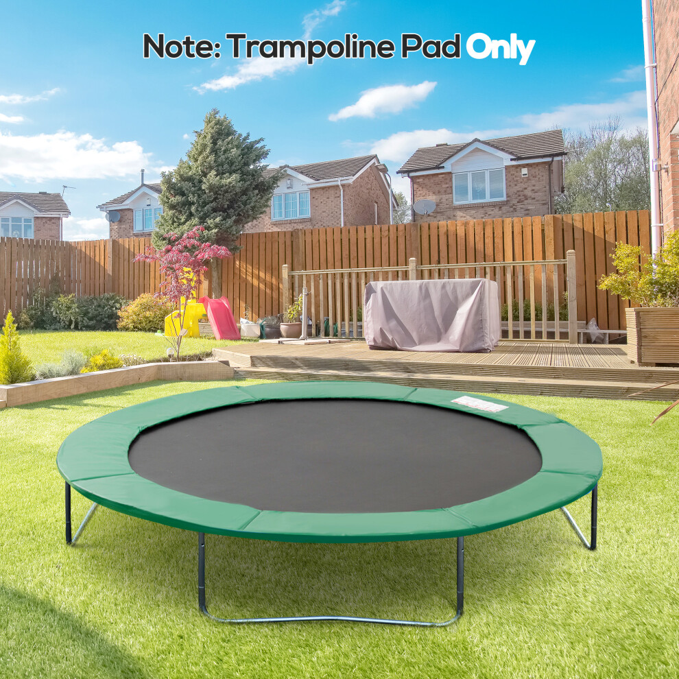 Homcom 8Ft Replacement Trampoline Pad, Thick Foam Safety Cover, Green