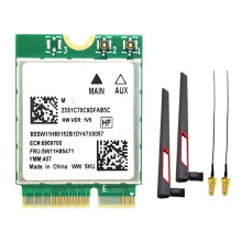 RTL8922AE WiFi7 Card 2.4G/5G/6G 6338Mbps Bluetooth5.4 M.2 NGFF Wireless WiFi Adapter Card +10DB Antenna for Win10/Win11