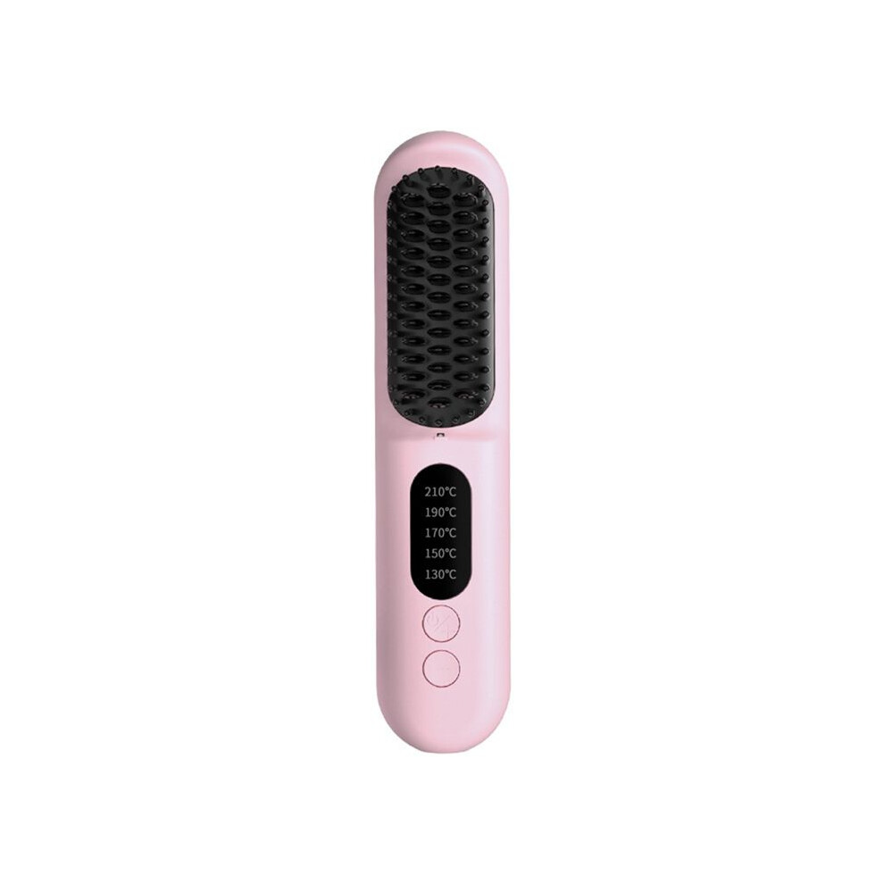 Wireless Hair Straightener Brush Fast Heated Straightener Brush Negative Ions Hair Curler Portable Heating Comb-