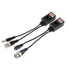 10 Paar BNC Naar RJ45 Passieve Videovoeding + Balun-Transceiver voor CCTV-Camera, Videobalun met RJ45-Voeding