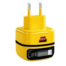 Carregador Multifuncional Dobrável de 65 W Tudo em 1, Adaptador de Carregamento para Celulares, Tablets e Laptops, Plugue da UE