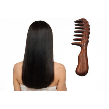 6X Peine para Desenredar - Peine de Madera de Dientes Anchos para Cabello Rizado - Sin Peine de SáNdalo de Madera Natural EstáTico
