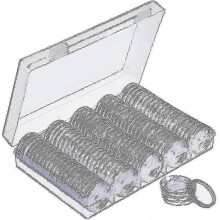 (As show, One size) 100 Coin Storage Box - Coin Collection Organizer & Storage Case for Collectors & Hobbyists