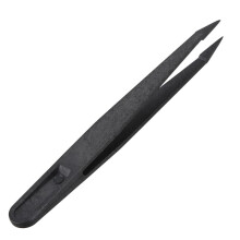 60 Stück Schwarze Kunststoffspitze Kopf Antistatische Pinzette 12Cm Länge