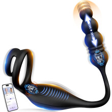 Anale Vibrator Met Stuwende Beweging, Seksspeeltje Voor Mannen, Prostaatmassager Met 9 Stuw- En 9 Vibratiestanden