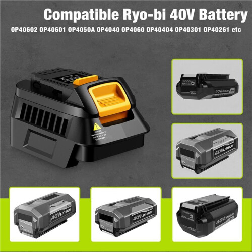 Battery Adapter for  40V Lithium Battery Convert to Work for  20V Cordless Power Tool 1