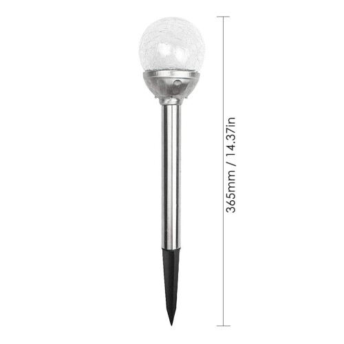 Solar-Gartenleuchten, rund, Glas, LED, 6er-Pack 1