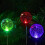 Solar-Gartenleuchten, rund, Glas, LED, 6er-Pack 6