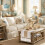 Makramee-pöytäliina, puuvillaa, beige, 81 cm 3