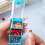 Draagbare pillenorganizer, transparant, 3 vakken, blauw 4