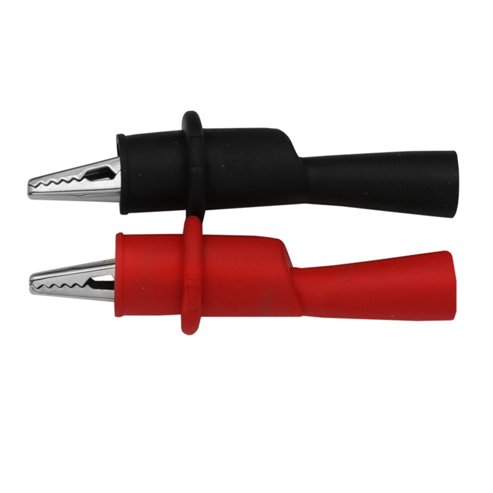 2Pcs Multimeter Push On Alligators Clip Insulated Clamps Wire Tips Test Clip For Electrical Testing Enduring 9043876403316