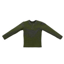 (As show, One size) Sleek 1/6 Scale Long-Sleeved T-Shirt for 12-Inch Male Action Figures