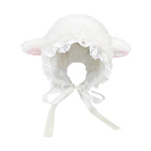 Ruffles Hat Winter Lamb Ear Warm Earflap Caps Ear-Protection Bucket Hat