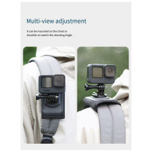 Rotation Backpack Clip Kamera RyggsäCk Axelrem för 10 9 8 7 6 5 ActionkameratillbehöR