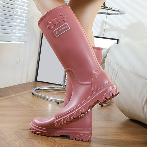 Botas de chuva femininas de cano curto, leves e foscas (1 par)