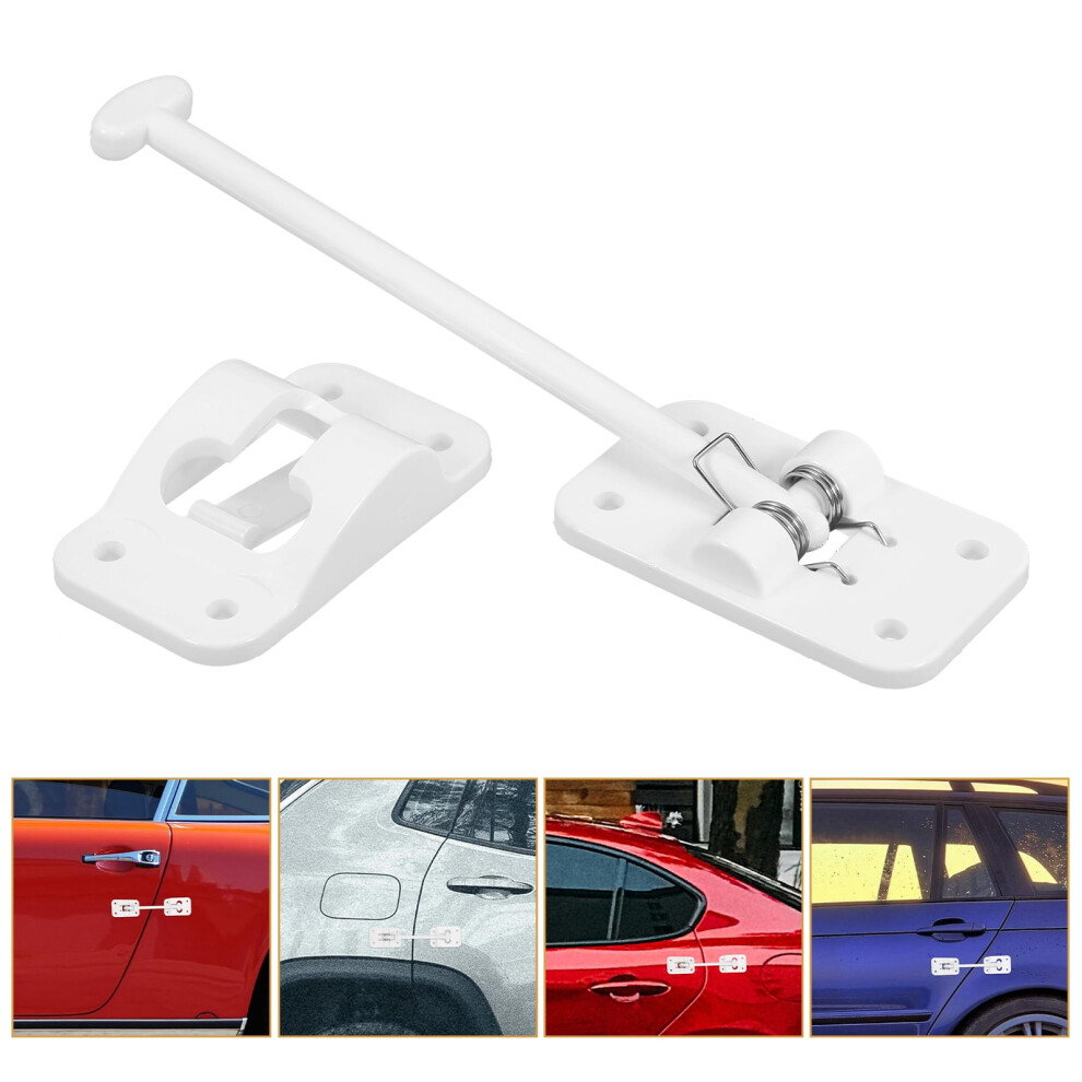 1Set White Rv Screen Door Latch Extended Length For Cargo Trailer Camper Trailer Use 9180333237920