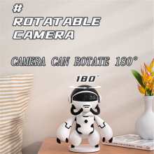1080P Astronaut Robot Home Safety Webcam IP Wifi Wireless Baby Security Camera with Night Vision Noise Reduction(White)